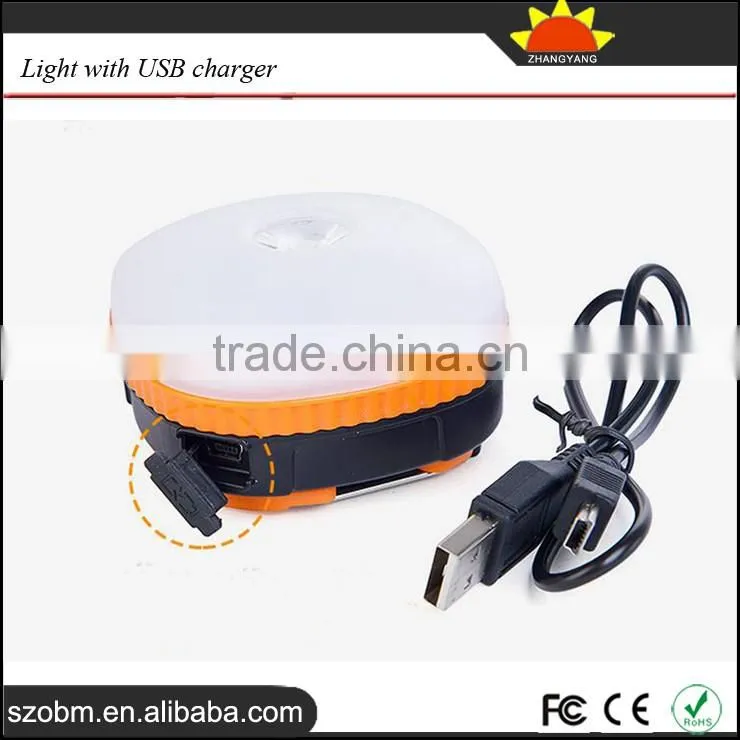 Mutifunction Outdoor Camping Light, Waterproof USB Rechargeable Tent Light