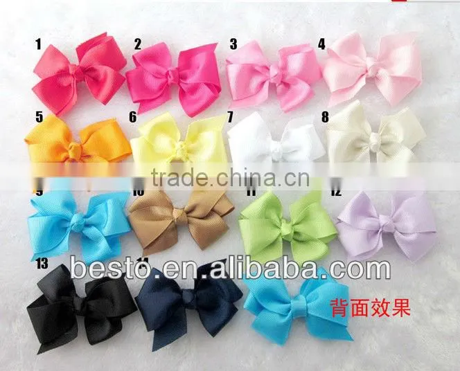 CF 0822 baby girls wholesale hair clip materials chiffon rosette butterfly hair bow