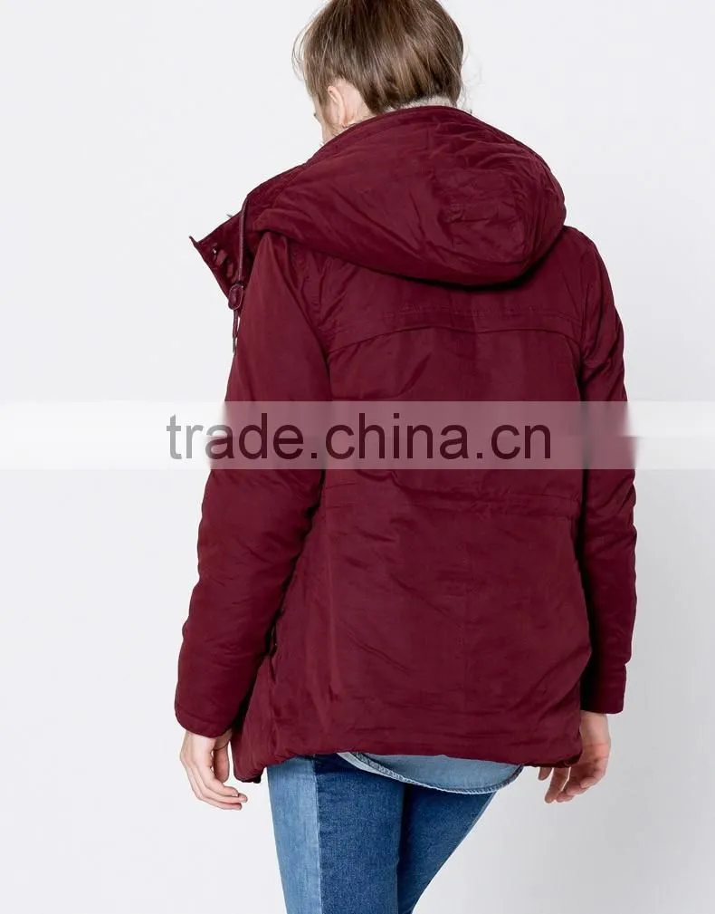 Custom warm fur-collar jacket winter coat skiing jacket Women parka jacket