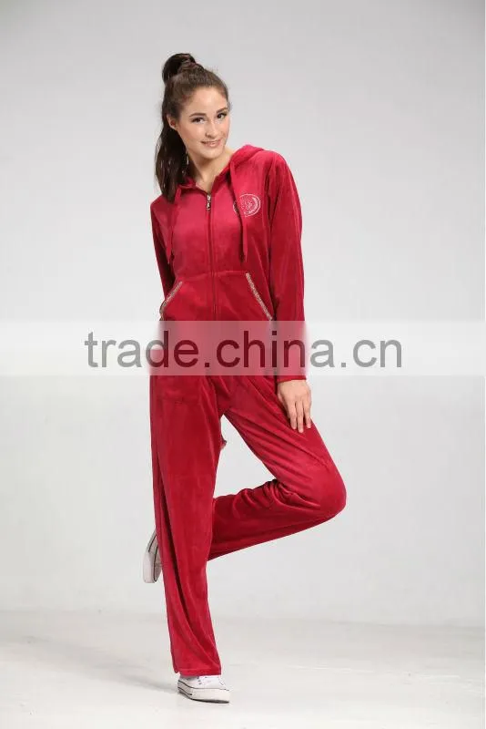 Factory Price Velour Woman Hoodies 2014 Latest Ladies Top Designs