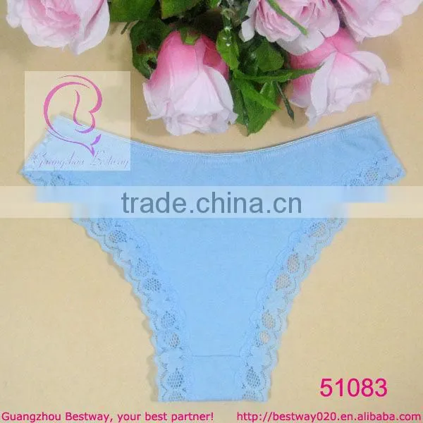 Sexy costume net cotton underwear with lace in apparel