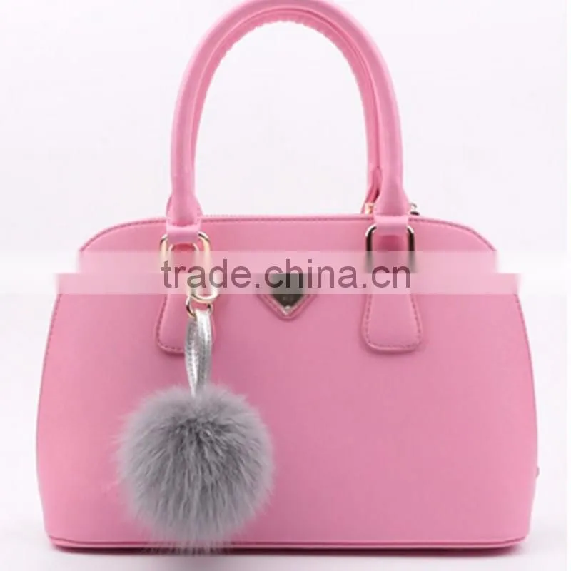 Myfur Custom Colorful Fox Body Fur Pom Pom Key Ring Bag Accessory Pendant