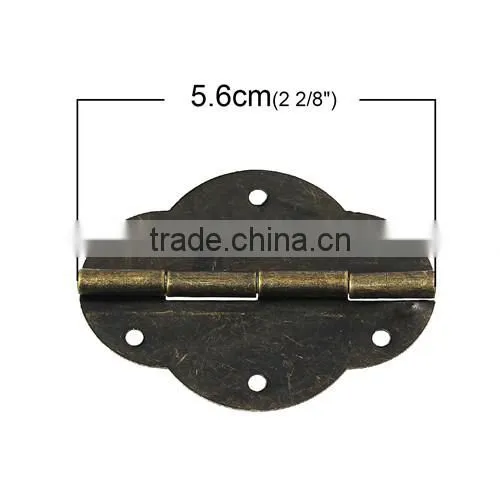 Antique Bronze 6 Holes Door Butt Hinges (rotated from 0 degrees to 270 degrees) 5.6cmx4.1cm