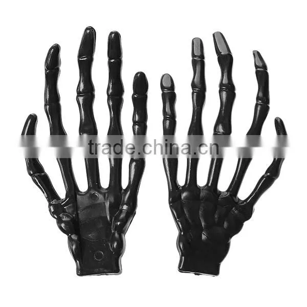 Black Plastic Embellishment Findings Skull Hand Halloween Ornaments