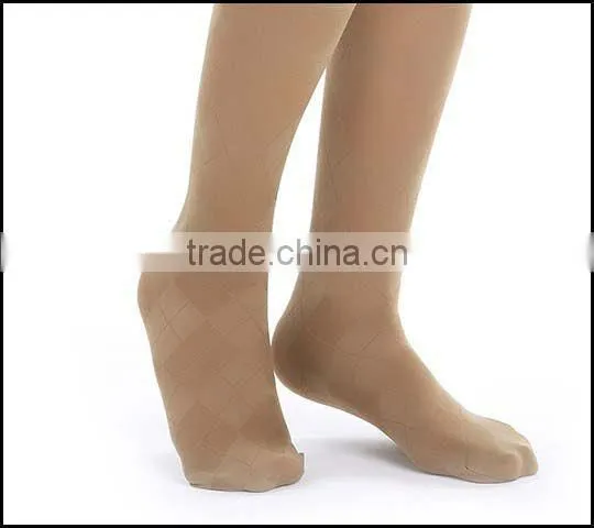 knee high Wholesale Jacquard with Argyle Look Like College Thin Anti-slip Soft Sheer Thin Formal 40D women socks
