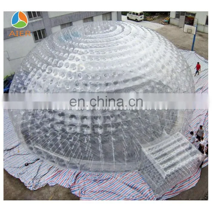 Transparent outdoor camping double layer bubble dome tent