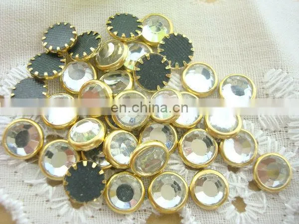 hot fix rhinestone with rim
