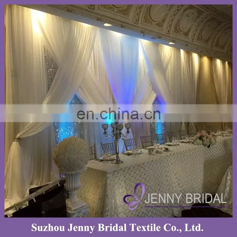 BCK107 wedding backdrop design beautiful curtains made in china