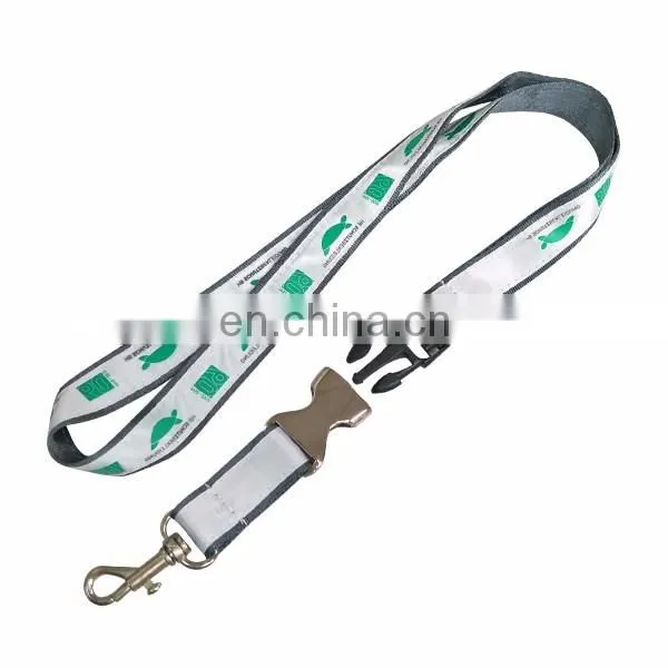 Custom double layers satin lanyard