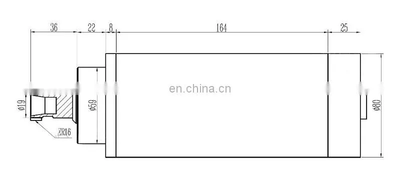 1.5KW ER11 Electric AC Spindle Synchronous Air Cooling Spindle Motor