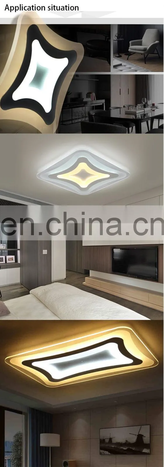 new products Rectangle 72W ceiling lights for living room
