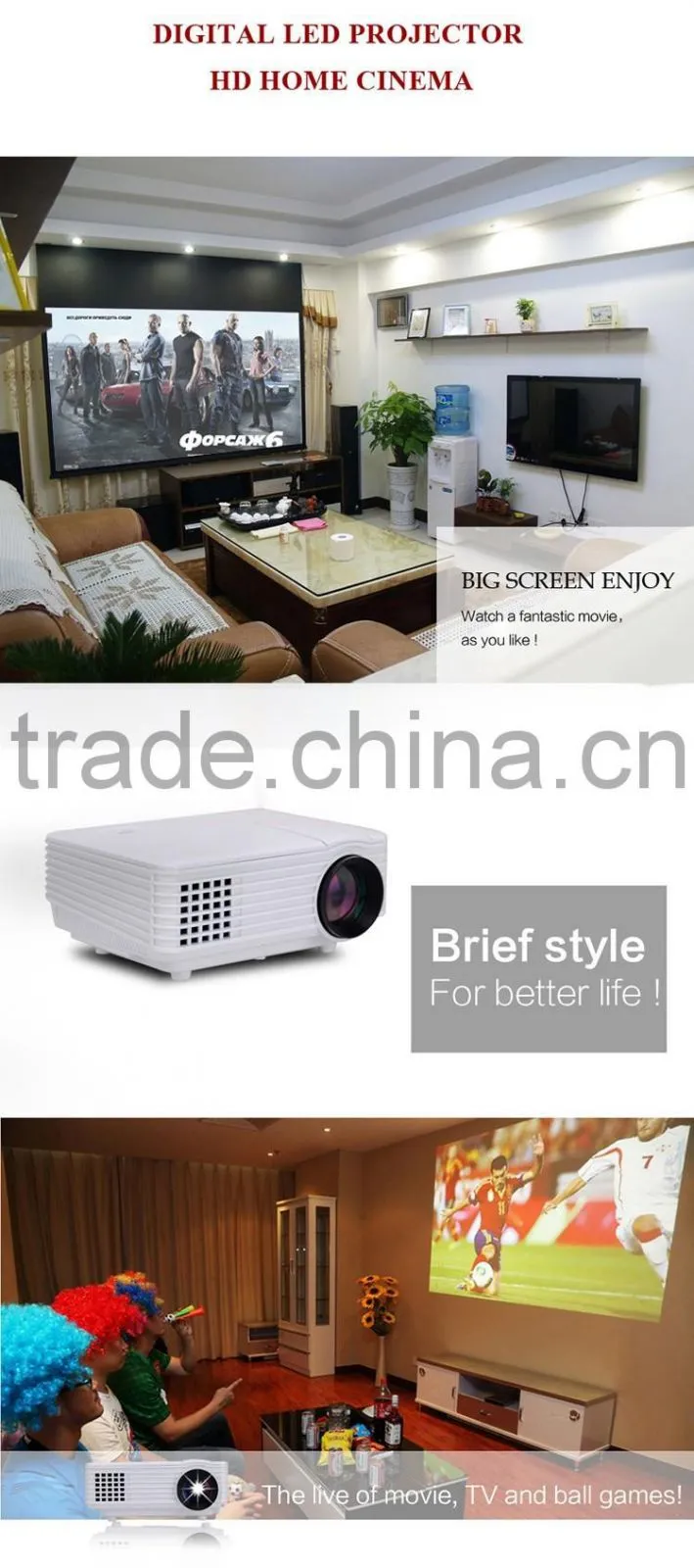 Hot Selling Portable Mini LED Lamp Projector For Home Education Full HD Video Projectors