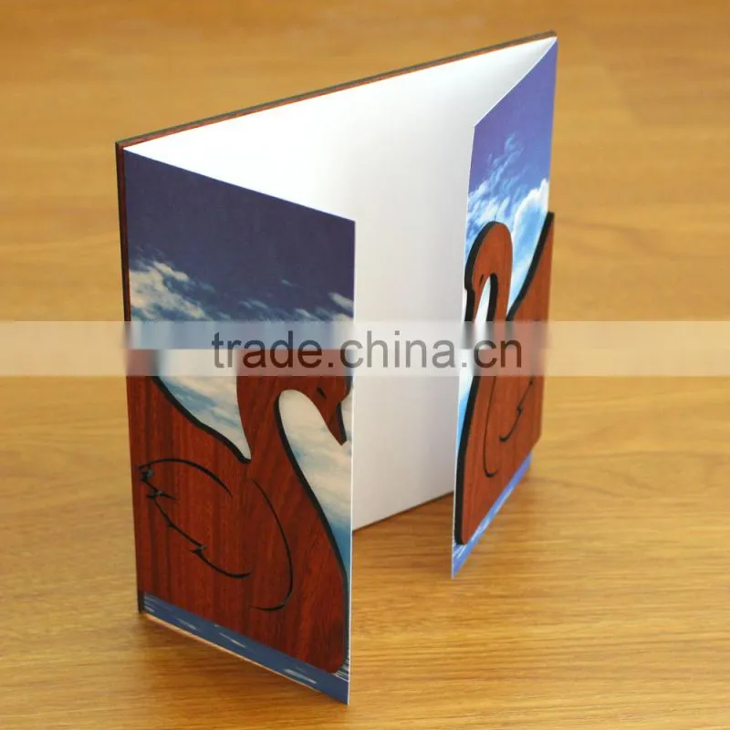 New Arrival Fancy Romantic Double Swan Wedding Invitation Cards Design