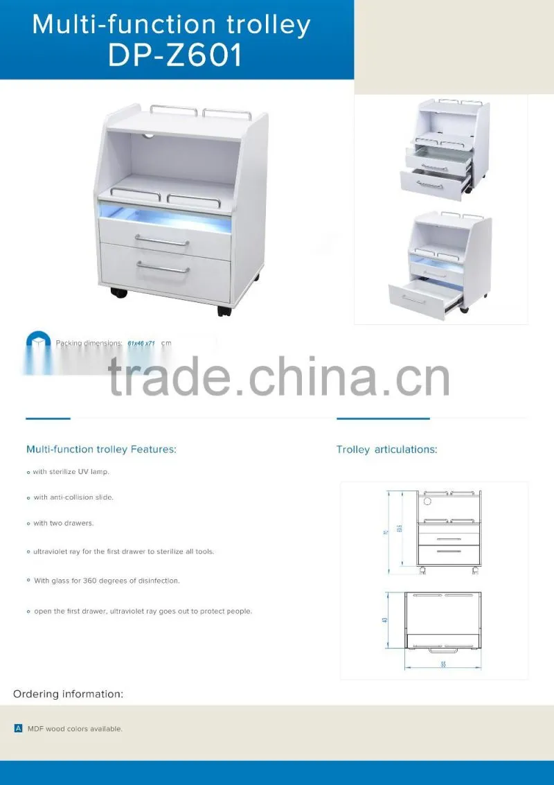 popular office and salon wood trolley