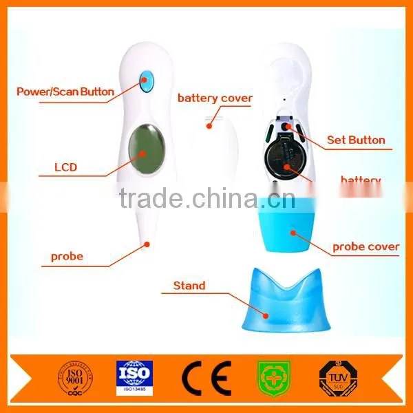Bluetooth Infrared Ear Thermometer With Digital Lcd Display Readout - Celsius, Fahrenheit Reading