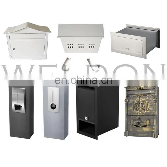 Galvanized Steel Power Coating Free Standing Parcel Drop Box Standing Mail Box