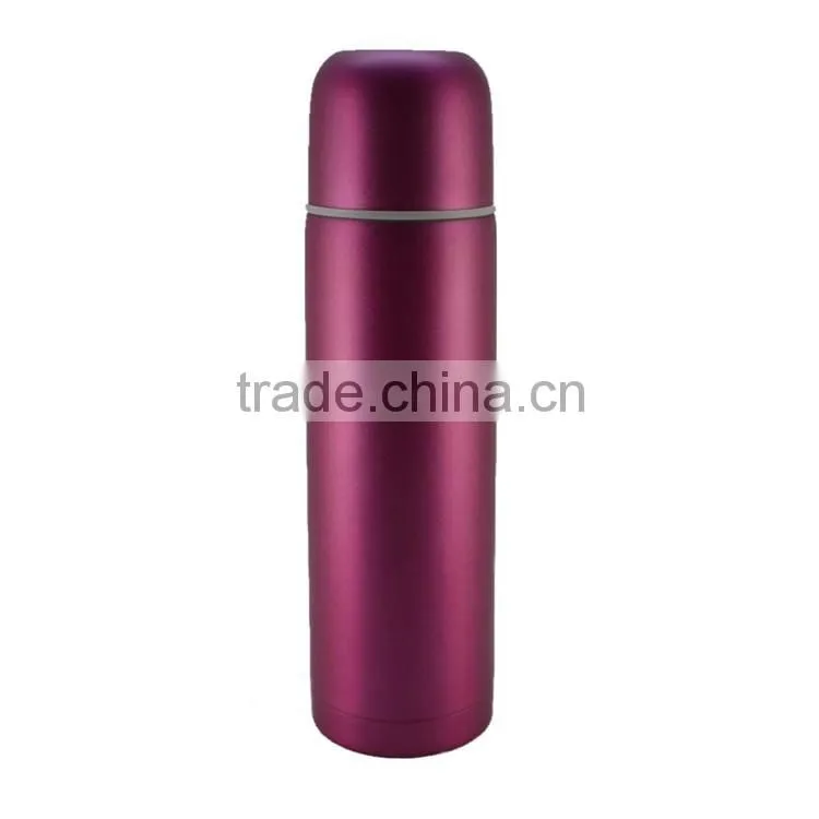 2016 Newly Hot Sale Concise Manufactured Double Wall Stainless Steel Vacuum Flask With Flastic Lid