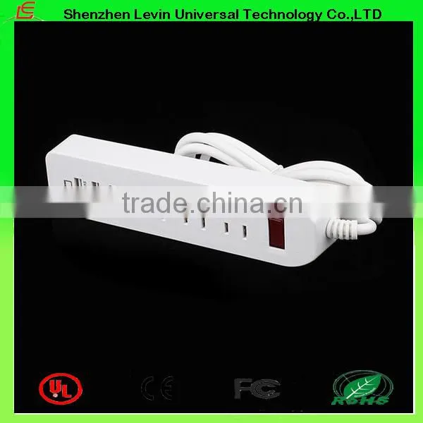 CE Cheap Extension Power Plug 6 Gang Multi USA Extension Socket USB