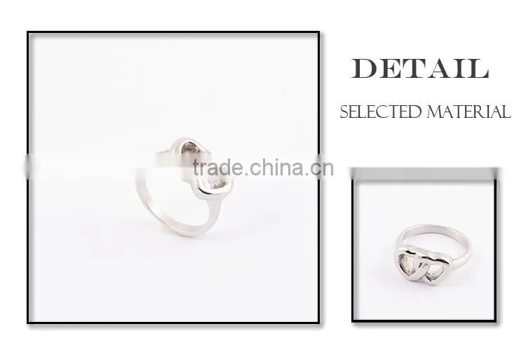Two heart ring for women new product stainless steel ring
