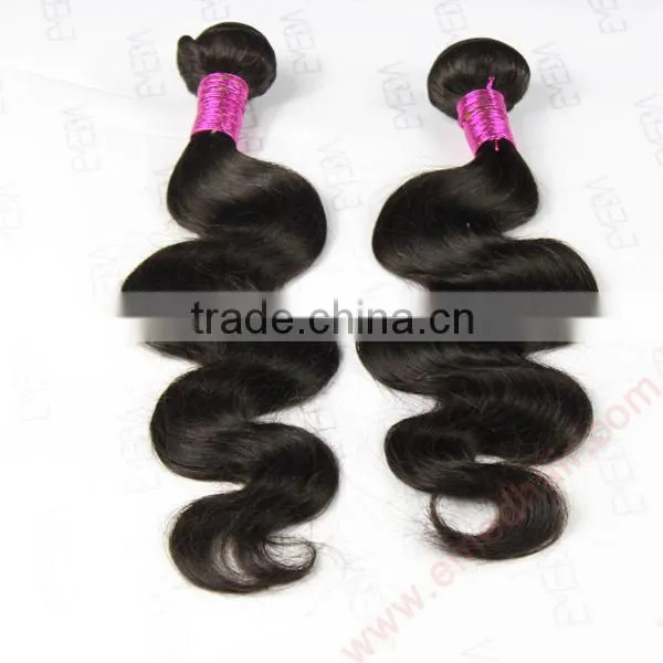 AAAAAA grade good quality no shedding natural color Raw human hair extension 90cm