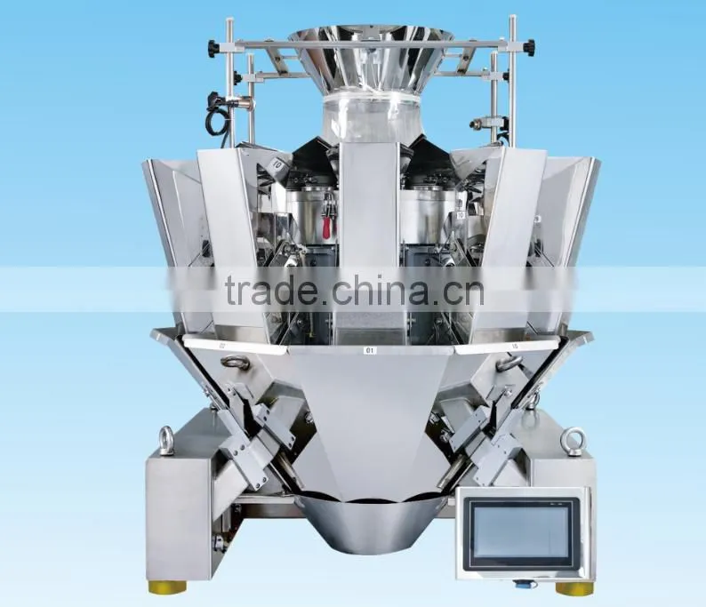 standard multihead combination weigher for melon seeds,rice,date palm,cakes and sweets,candied fruits,salty snacks,salted snacks