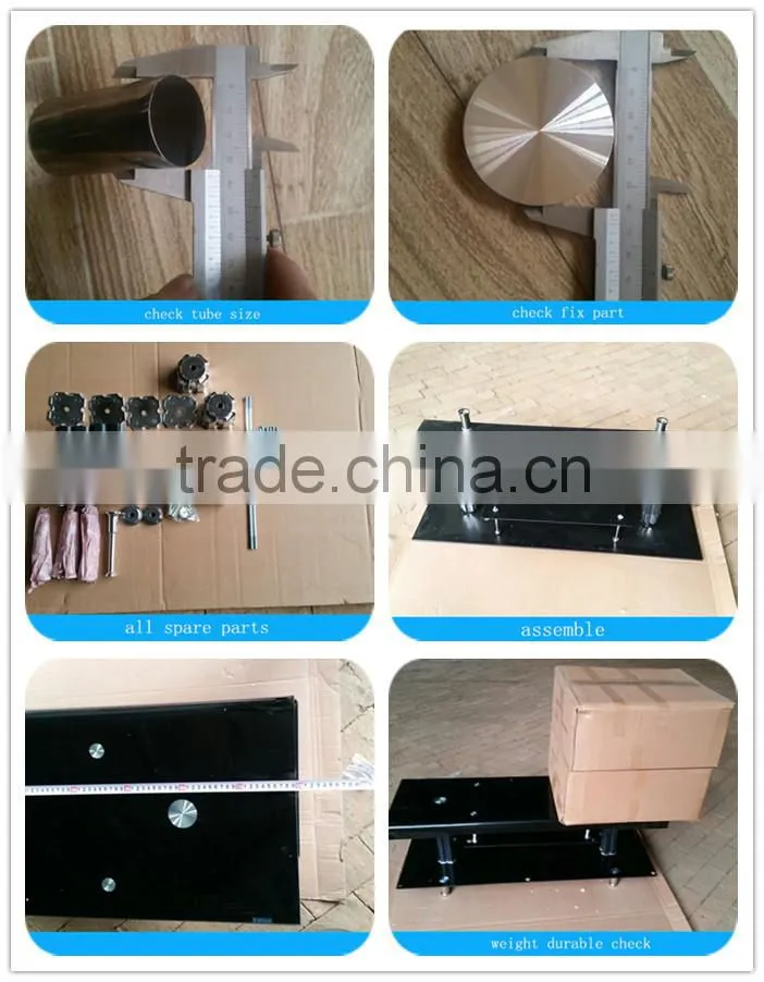 hot sale glass floor small tv stand