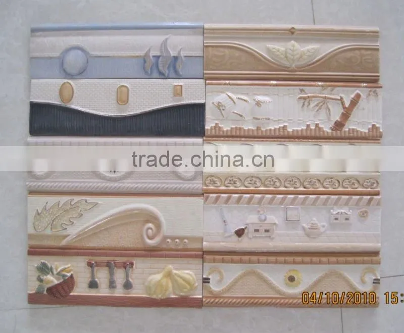 300x80mm Relief Ceramic Border Tiles