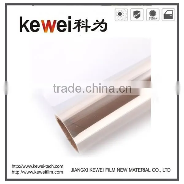 Transparent 85% clear color 2mil film for home window glass
