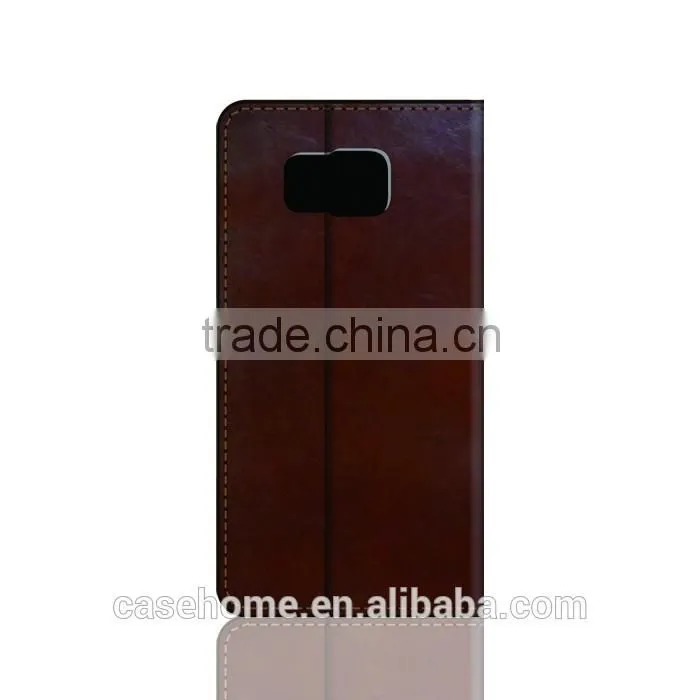 Standing Phone Shell Leather Flip Cover for Samsung Galaxy S6