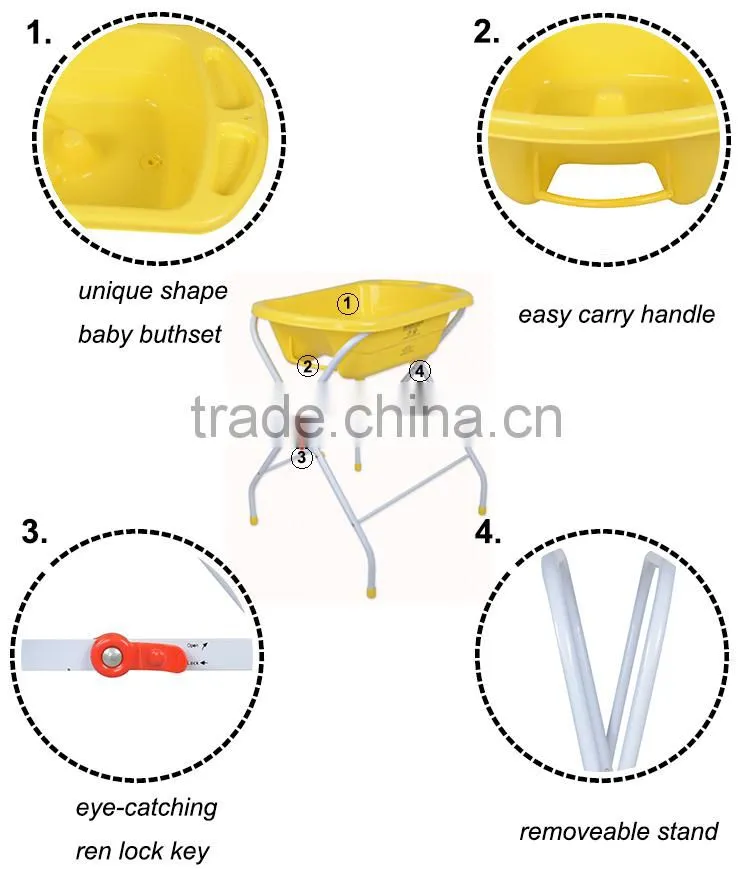 Berg Bela wholesale Multifunction Baby Furniture Non-slip European Baby Changing Table With Bath Tub