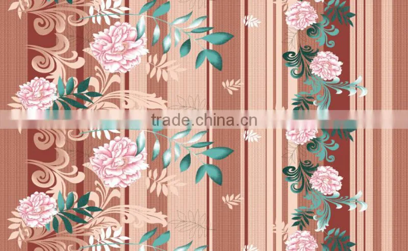 polyester material pigment printed fabric/polyester brushed fabric for making bed sheets,curtain,mattress cover
