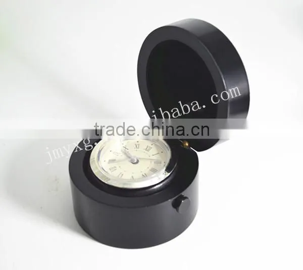 Modern creative decentround wooden table clock for promotion gift