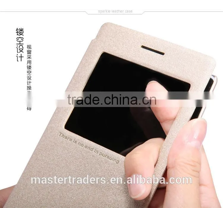 Genuine NILLKIN Sparkle Series Flip Luxury PU Leather Case Skin Back Cover For One Plus MT-2749