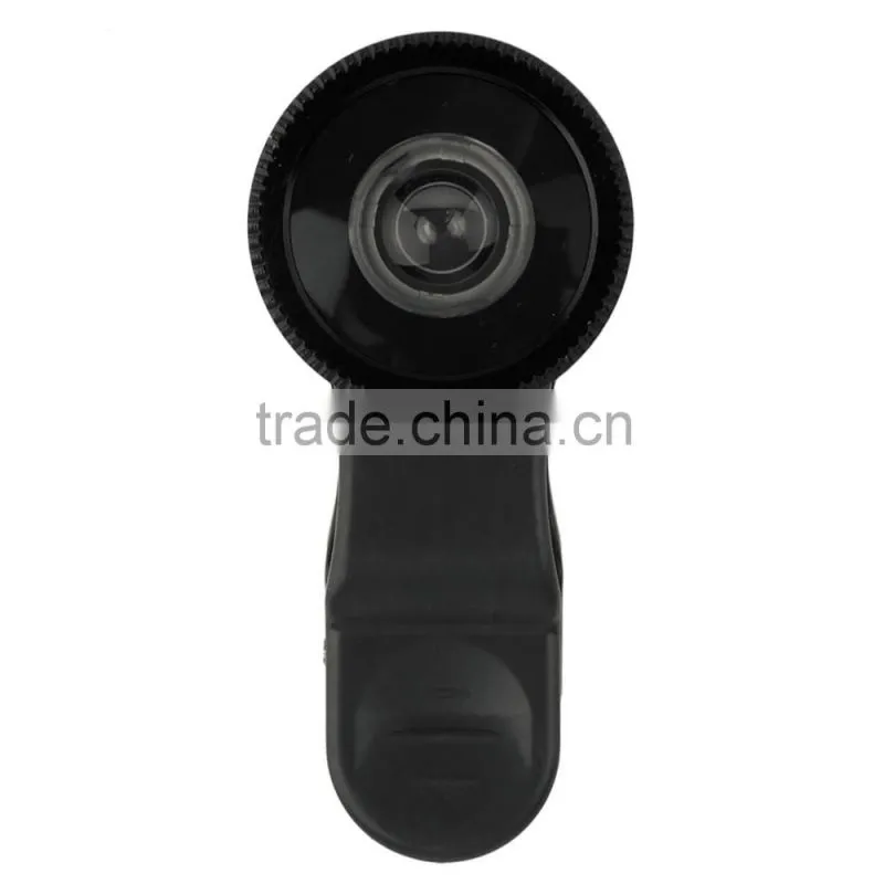 180 Degree Fisheye Macro 2 in 1 Lens Magnetic Mount for Mobile Phones black