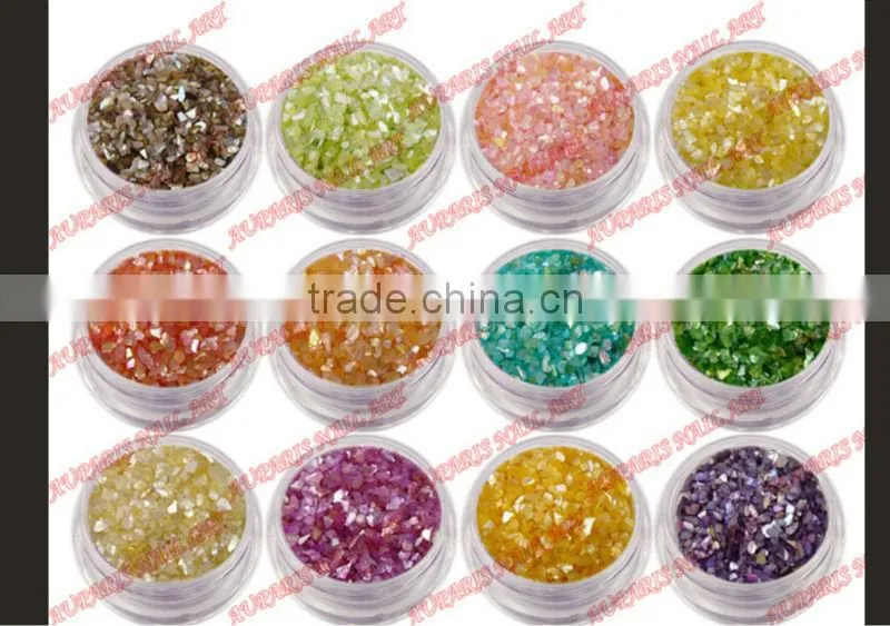 Hot ! crushed shells-nail art, #AG-110