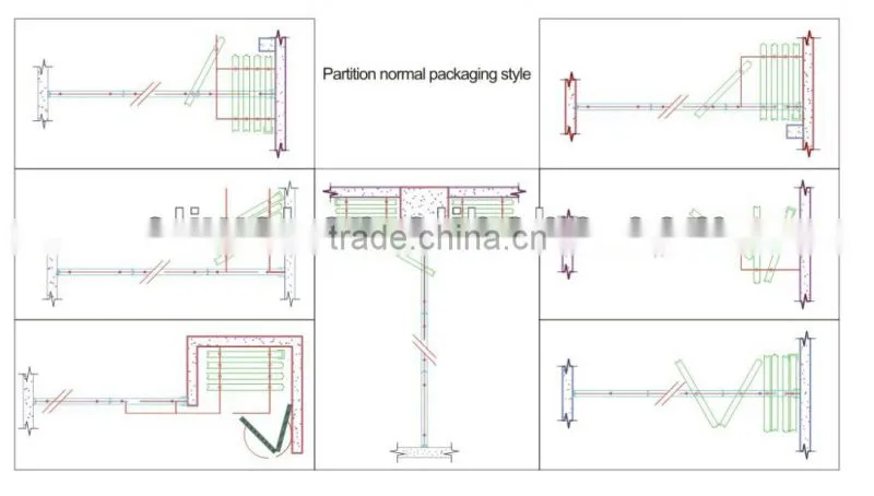 china manufacturer aluminium high quality partition wall sliding door for Multi-functional Hall
