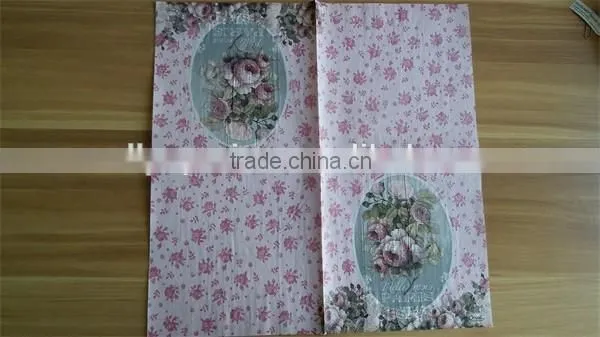 2016 hight quality 33*33cm 18gsm 1/4 fold decorative paper napkins