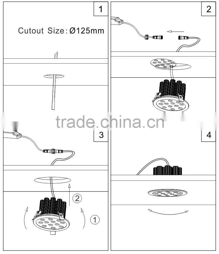 High brightness energy saving 9W 12W 16W 22W 28W 35W 45W led ceiling light for commercial lighting