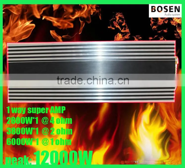 car speaker amplifier 1 way digital professional type D in car/barge/ houseboat