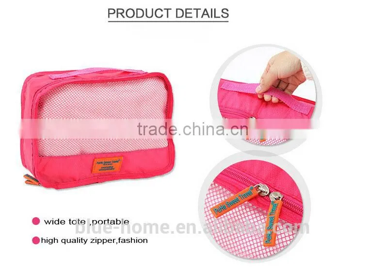 Made in China women trave insert handbag Clothes pants sundries storage bag sets 7 pcs