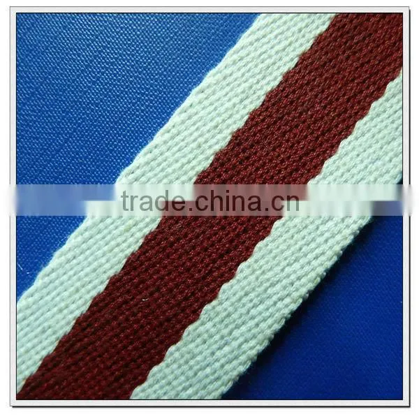 1.5 inch striped polyester cotton webbbing strap belt