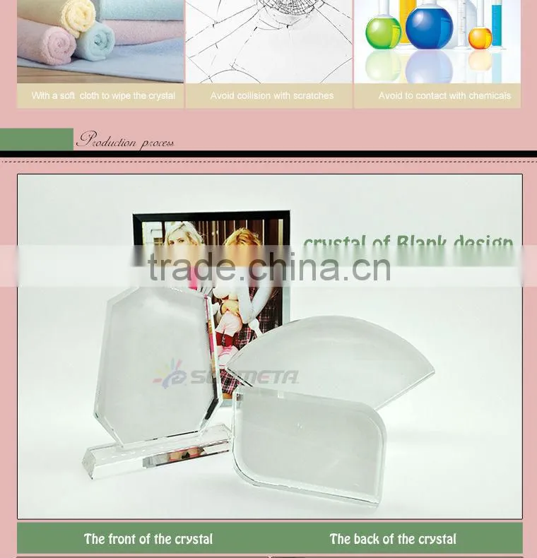 sublimation funny crystal picture digital photo frame photo wedding gift