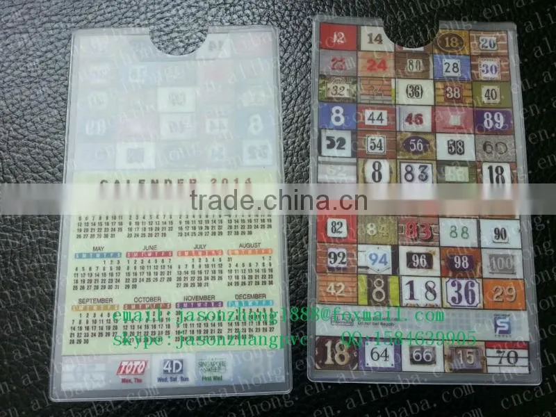 pvc lottery ticket holder