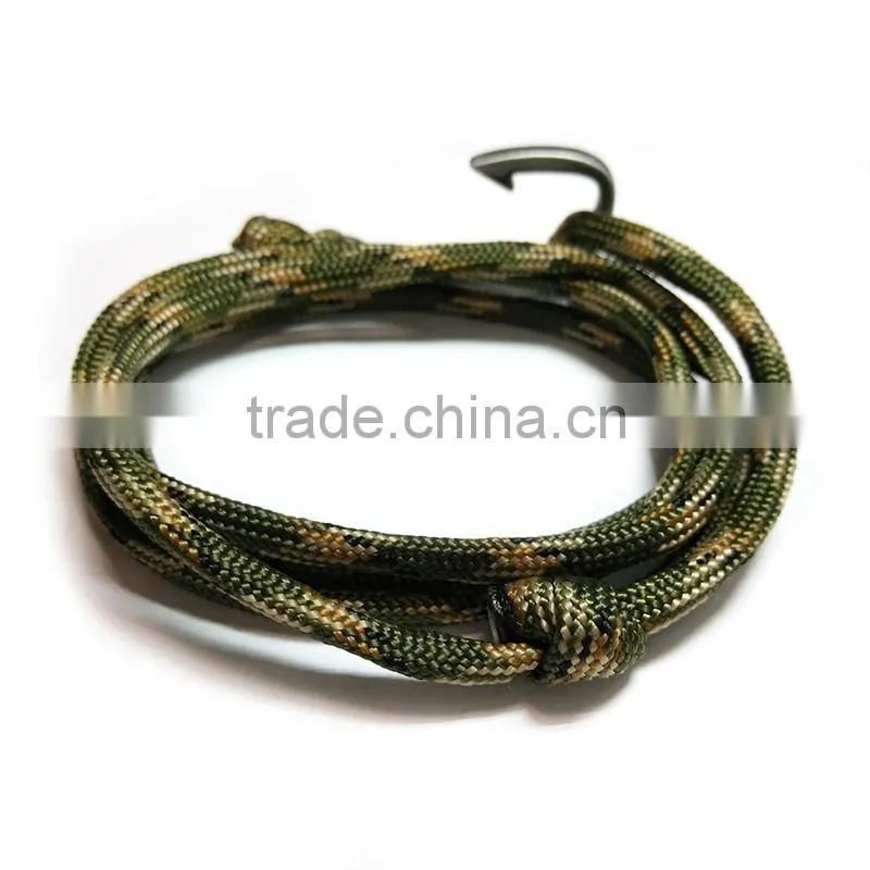 Hot new products for 2016 diy sailor's weave bracelet jewelry with custom logo OEM