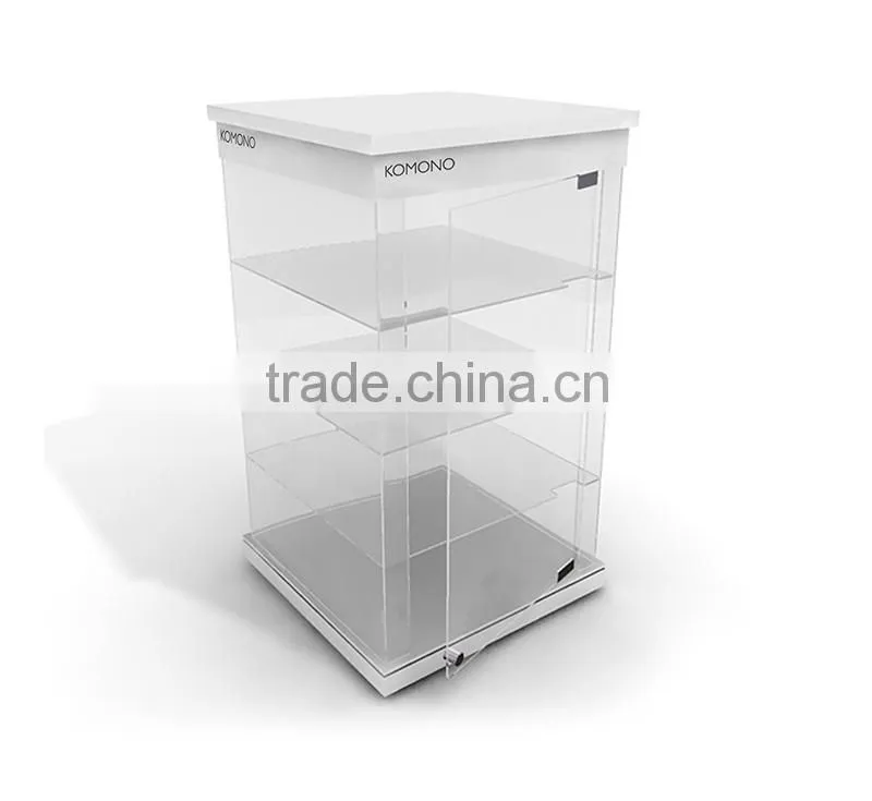 Guangzhou 4 layers customized MDF display cabinet with lock
