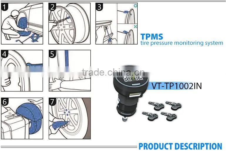 2016 Victor easy installation tpms with blue tooth for android phone