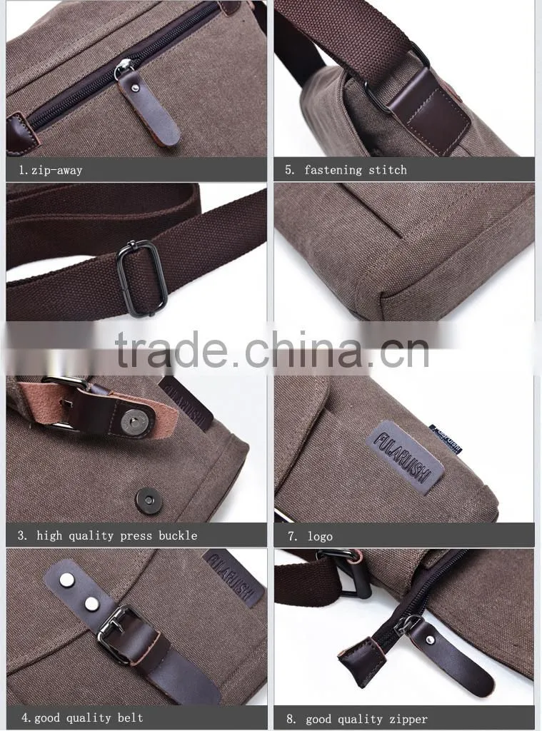 wholesale Fashion canvas Messenger Bag shoulder bags men outdoor bag