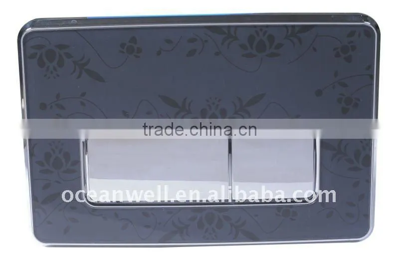 Plastic control push button for concealed cistern,complementary parts