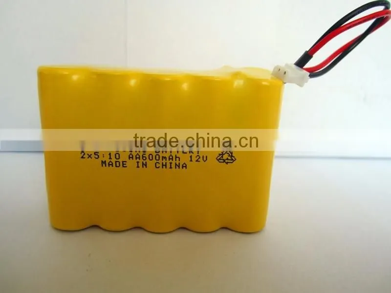 2*5 AA600 NI-CD rechargeable solar battery pack 12v