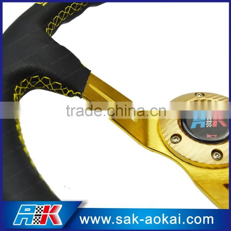 car pu wheel suede genuine leather steering wheel